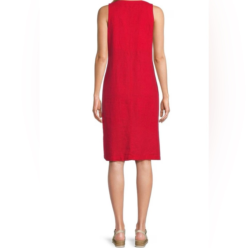 NWT- Westbound red linen midi dress - Picture 2 of 6
